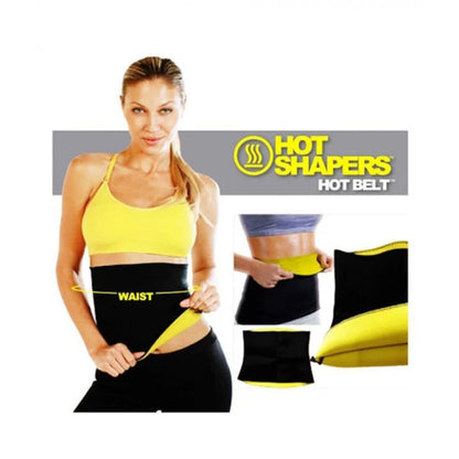 PakFitt Sweat Waist Belt – Black & Yellow Workout Waist Trainer for Men & Women