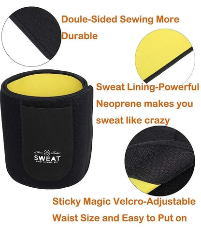 PakFitt Waist Trimmer Belt – Adjustable Neoprene Sweat Belt for Men & Women